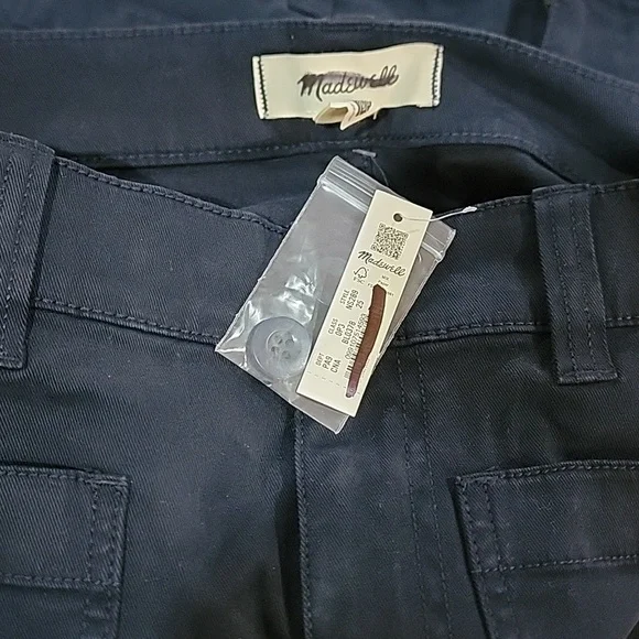 Madewell Emmett Wide-leg pants Navy size 33 petite - Picture 4 of 5